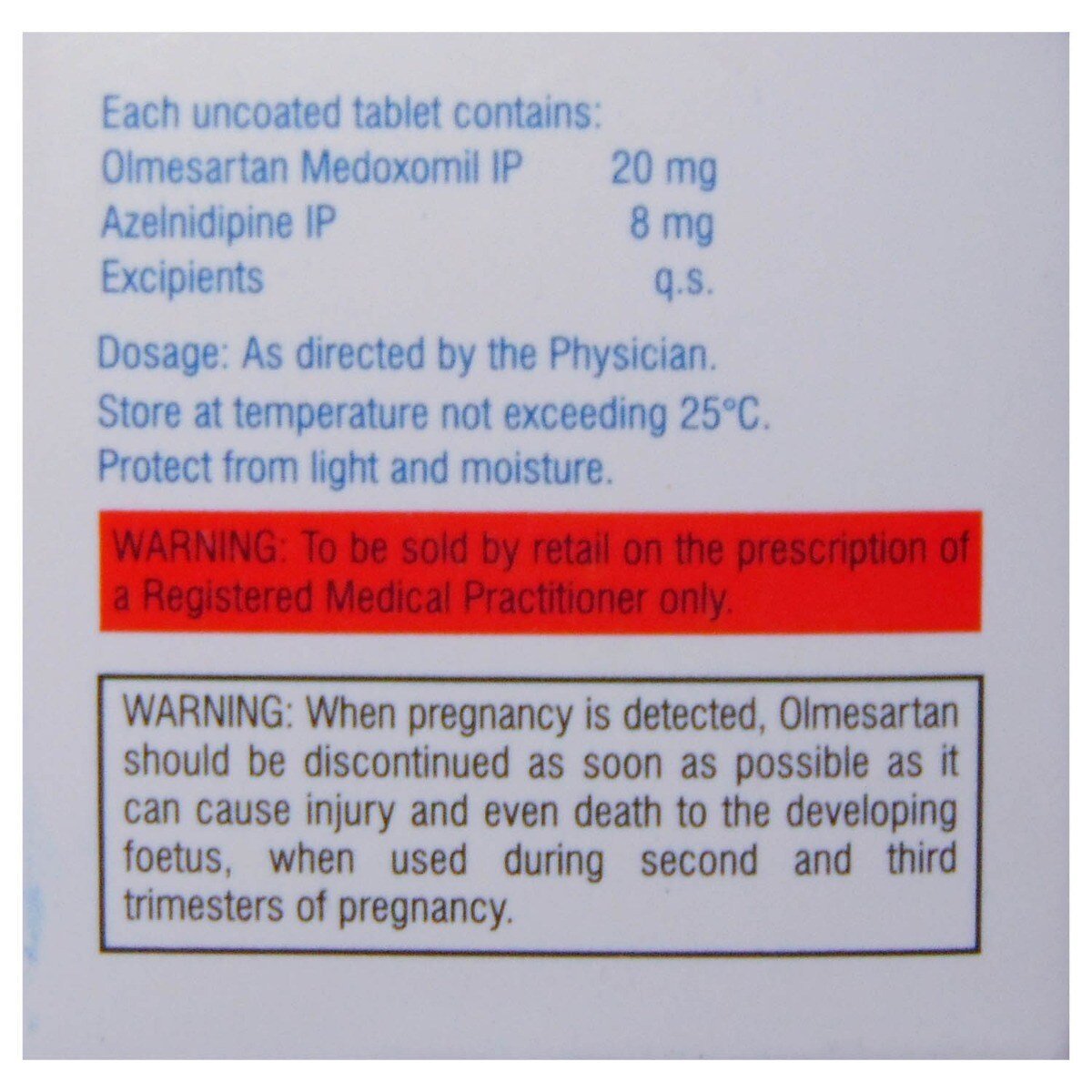 Olmezest-AZ 20/8 mg Tablet 10's, Pack of 10 TABLETS Olmezest-AZ 20/8 mg Tablet 10's, Pack of 10 TABLETS