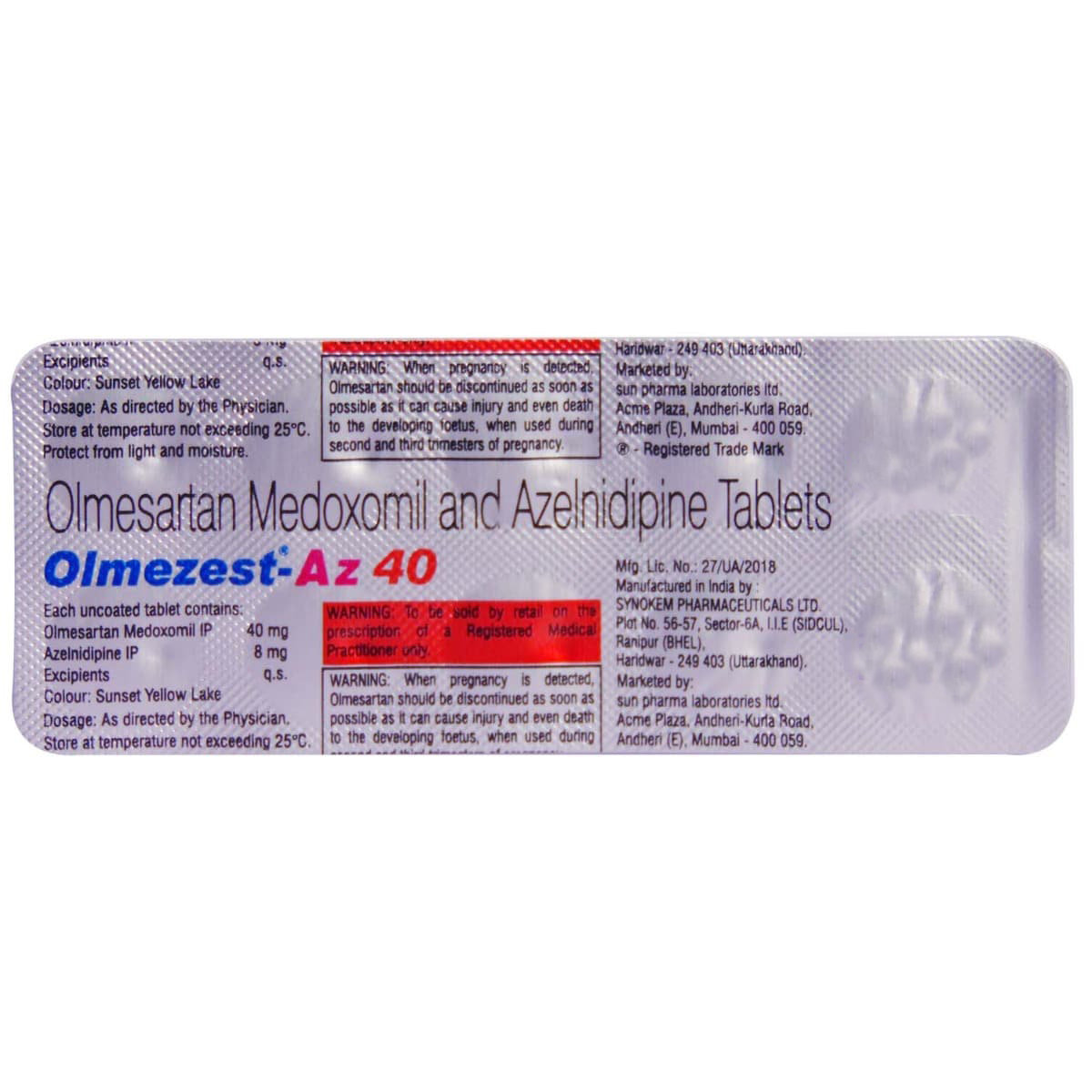 Olmezest-AZ 40 Tablet 10's, Pack of 10 TABLETS Olmezest-AZ 40 Tablet 10's, Pack of 10 TABLETS