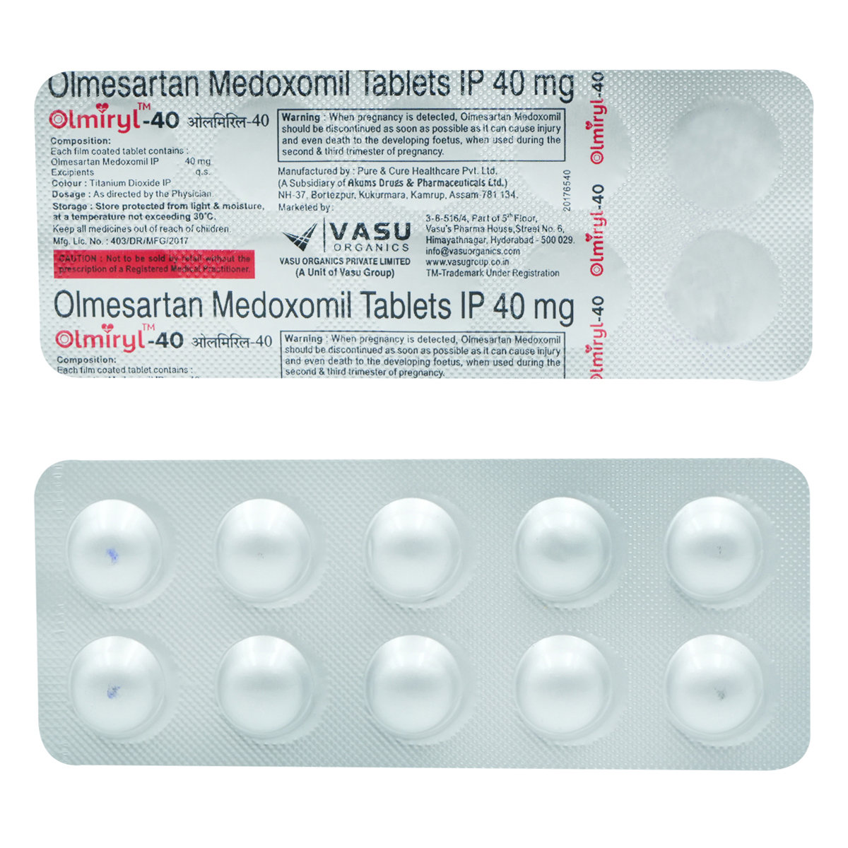 Olmiryl 40 Tablet 10's, Pack of 10 TabletS Olmiryl 40 Tablet 10's, Pack of 10 TabletS