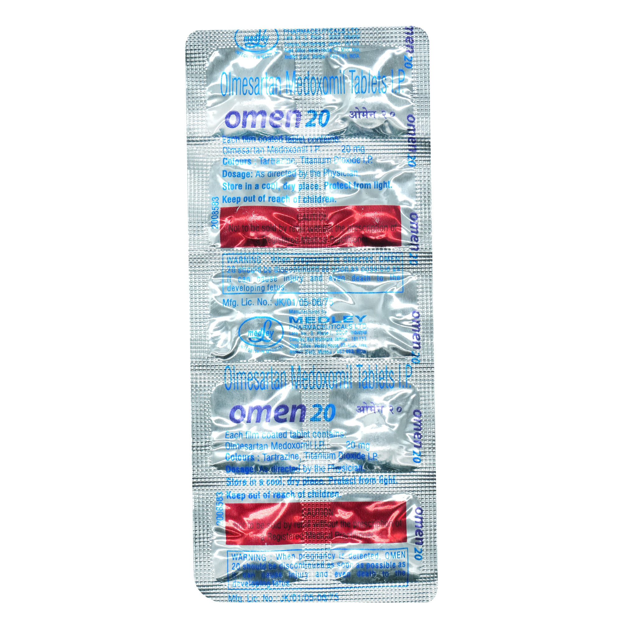 Omen 20 mg Tablet 10's, Pack of 10 TabletS Omen 20 mg Tablet 10's, Pack of 10 TabletS