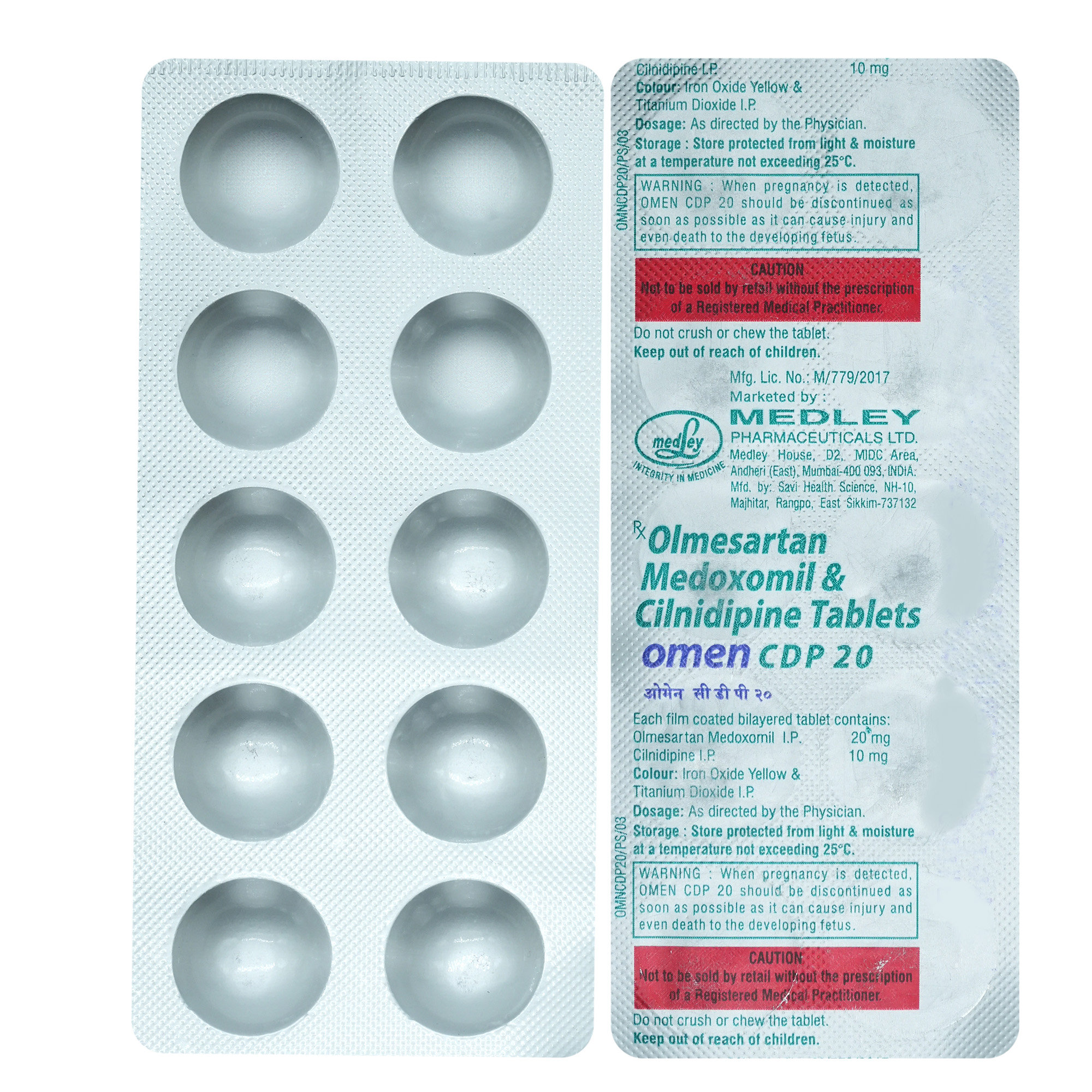 Omen CDP 20 mg Tablet 10's, Pack of 10 TabletS Omen CDP 20 mg Tablet 10's, Pack of 10 TabletS