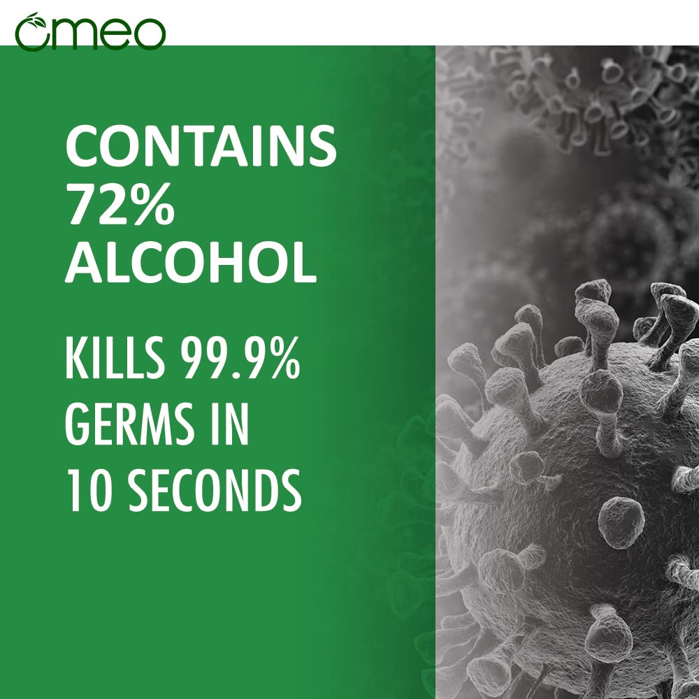 Omeo Aloe Vera Hand Sanitizer 500 ml | With Aloe Vera & Calendula | 70% Alcohol | Kills Germ | Gentle On Skin | Non Sticky Formula, Pack of 1 Omeo Aloe Vera Hand Sanitizer 500 ml | With Aloe Vera & Calendula | 70% Alcohol | Kills Germ | Gentle On Skin | Non Sticky Formula, Pack of 1