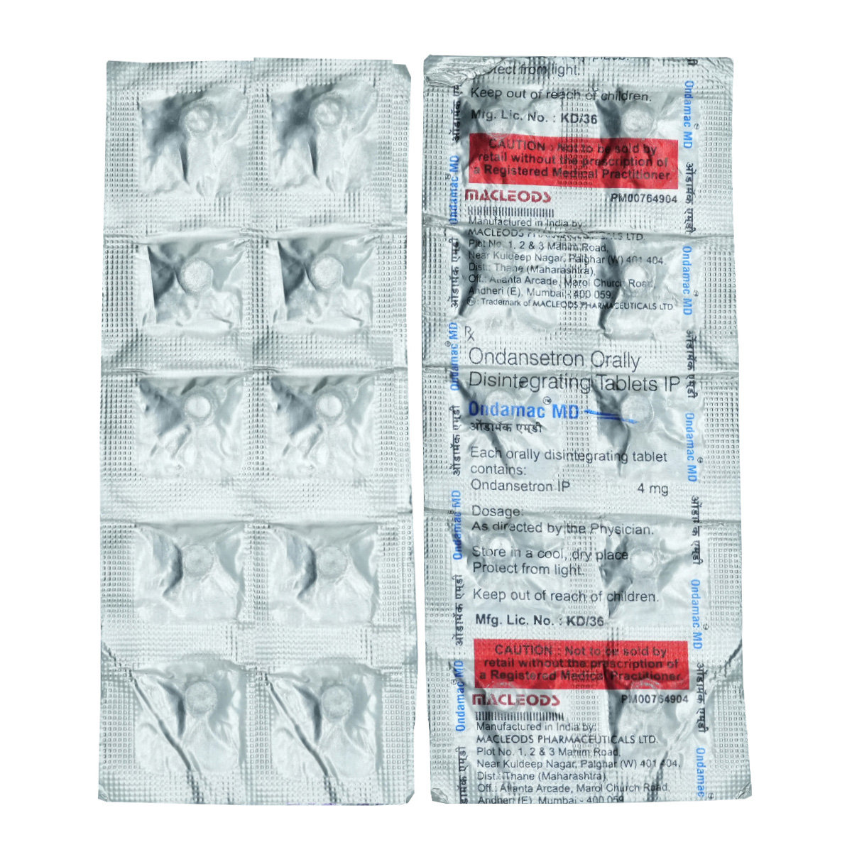 ONDAMAC MD TABLET, Pack of 10 TabletS ONDAMAC MD TABLET, Pack of 10 TabletS