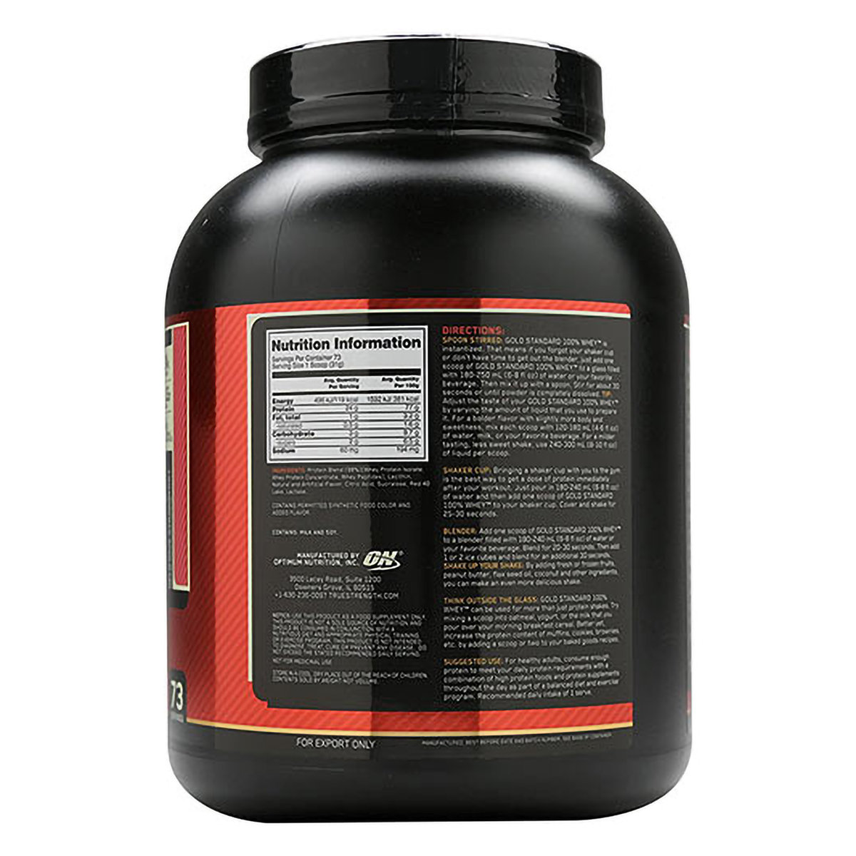 Optimum Nutrition 100% Whey Protein Gold Standard Delicious Strawberry Flavour Powder, 5 lb, Pack of 1 Optimum Nutrition 100% Whey Protein Gold Standard Delicious Strawberry Flavour Powder, 5 lb, Pack of 1