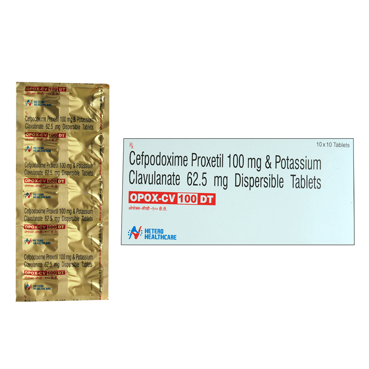 Opox CV 100 DT Tablet 10's, Pack of 10 TABLETS Opox CV 100 DT Tablet 10's, Pack of 10 TABLETS