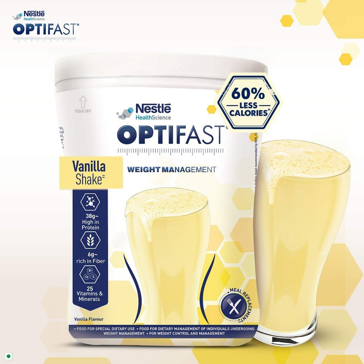 Nestle Optifast Weight Management Vanilla Flavour Powder, 400 gm, Pack of 1 Nestle Optifast Weight Management Vanilla Flavour Powder, 400 gm, Pack of 1