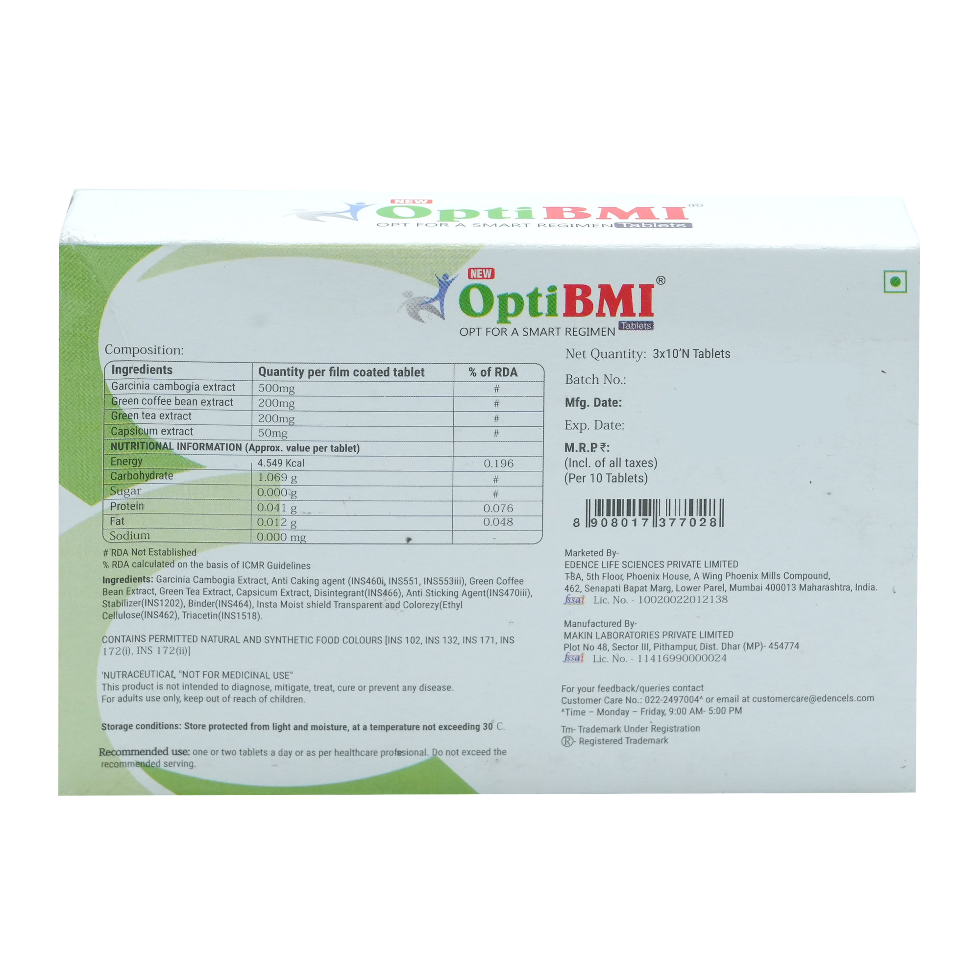 Opti Bmi New Tablet 10's, Pack of 10 Opti Bmi New Tablet 10's, Pack of 10