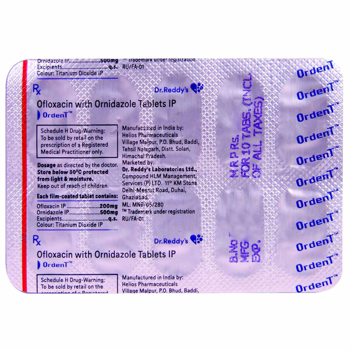 Ordent Tablet 10's, Pack of 10 TABLETS Ordent Tablet 10's, Pack of 10 TABLETS