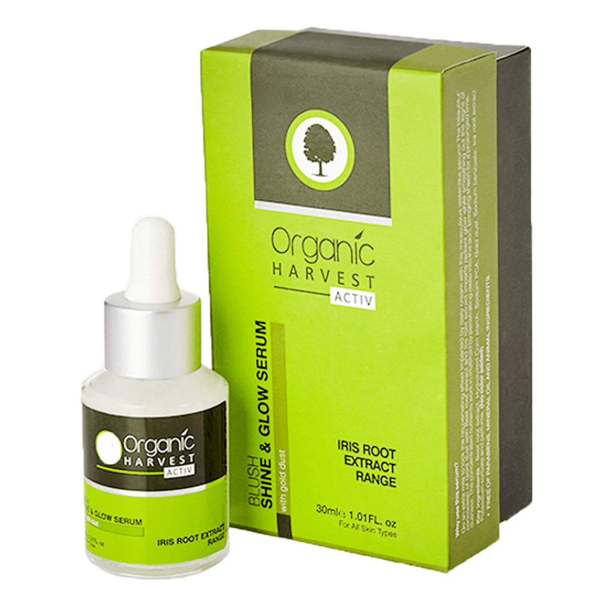 Organic Harvest Blush-Shine & Glow Serum 30 ml | With Gold Dust | Irish Root Extract| Freckle Riddance | Enhance Skin Elasticity & Hydration | For All Skin Type, Pack of 1 Organic Harvest Blush-Shine & Glow Serum 30 ml | With Gold Dust | Irish Root Extract| Freckle Riddance | Enhance Skin Elasticity & Hydration | For All Skin Type, Pack of 1