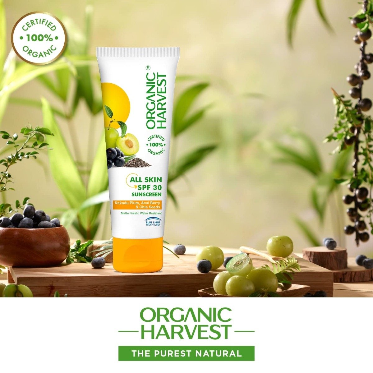 Organic Harvest SPF 30 Sunscreen Cream for All Skin, 100 gm, Pack of 1 Organic Harvest SPF 30 Sunscreen Cream for All Skin, 100 gm, Pack of 1