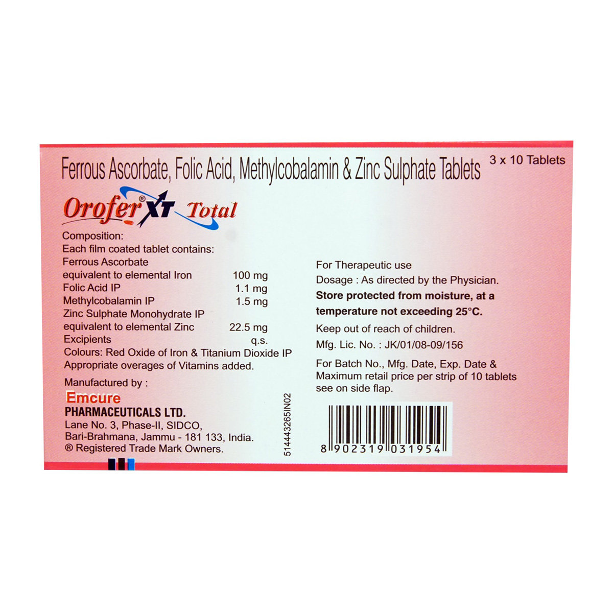 Orofer XT Total Tablet 10's, Pack of 10 TabletS Orofer XT Total Tablet 10's, Pack of 10 TabletS