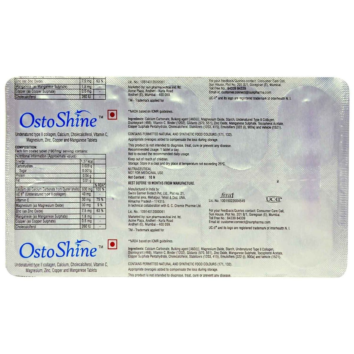 Ostoshine Tablet 10's, Pack of 10 Ostoshine Tablet 10's, Pack of 10