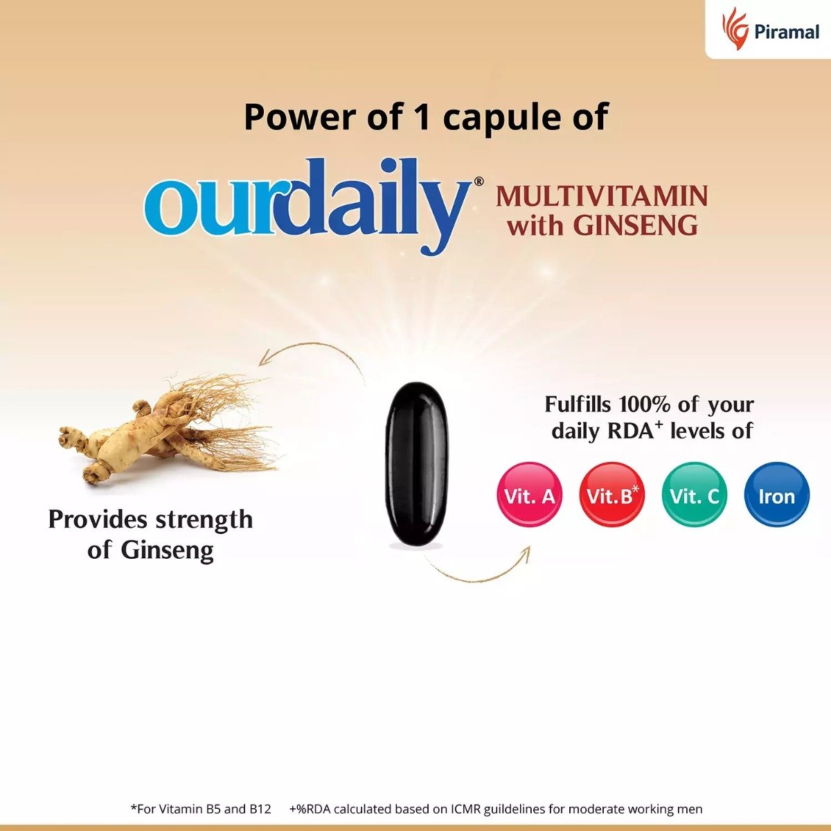 Ourdaily Multivitamin with Ginseng, 10 Capsules, Pack of 1 Ourdaily Multivitamin with Ginseng, 10 Capsules, Pack of 1