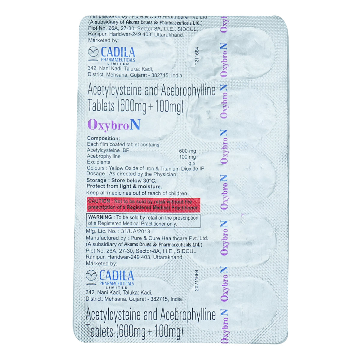 Oxybro N Tablet 10's, Pack of 10 TabletS Oxybro N Tablet 10's, Pack of 10 TabletS