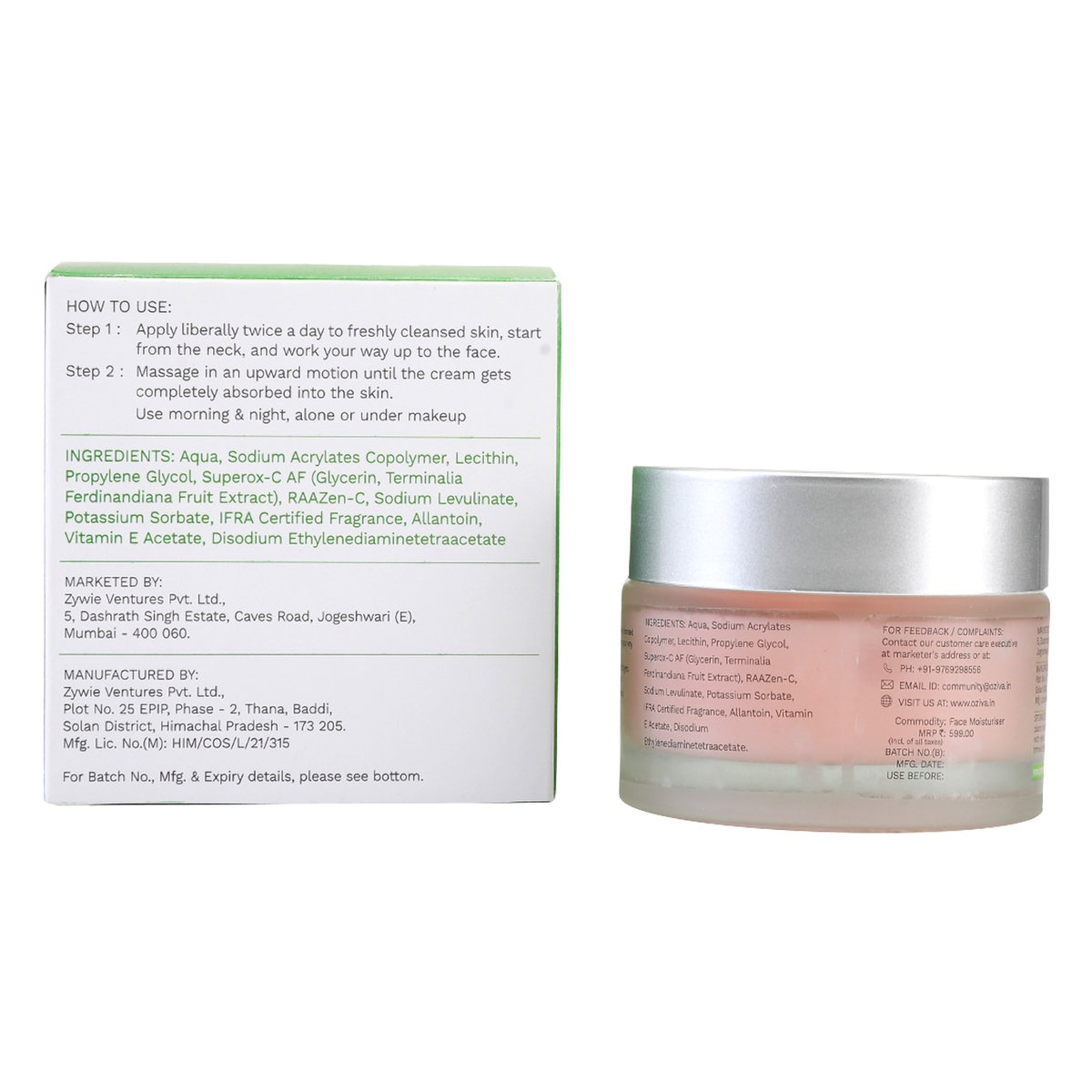 OZiva Bioactive Vitamin C30 Face Moisturiser, 50 gm, Pack of 1 OZiva Bioactive Vitamin C30 Face Moisturiser, 50 gm, Pack of 1