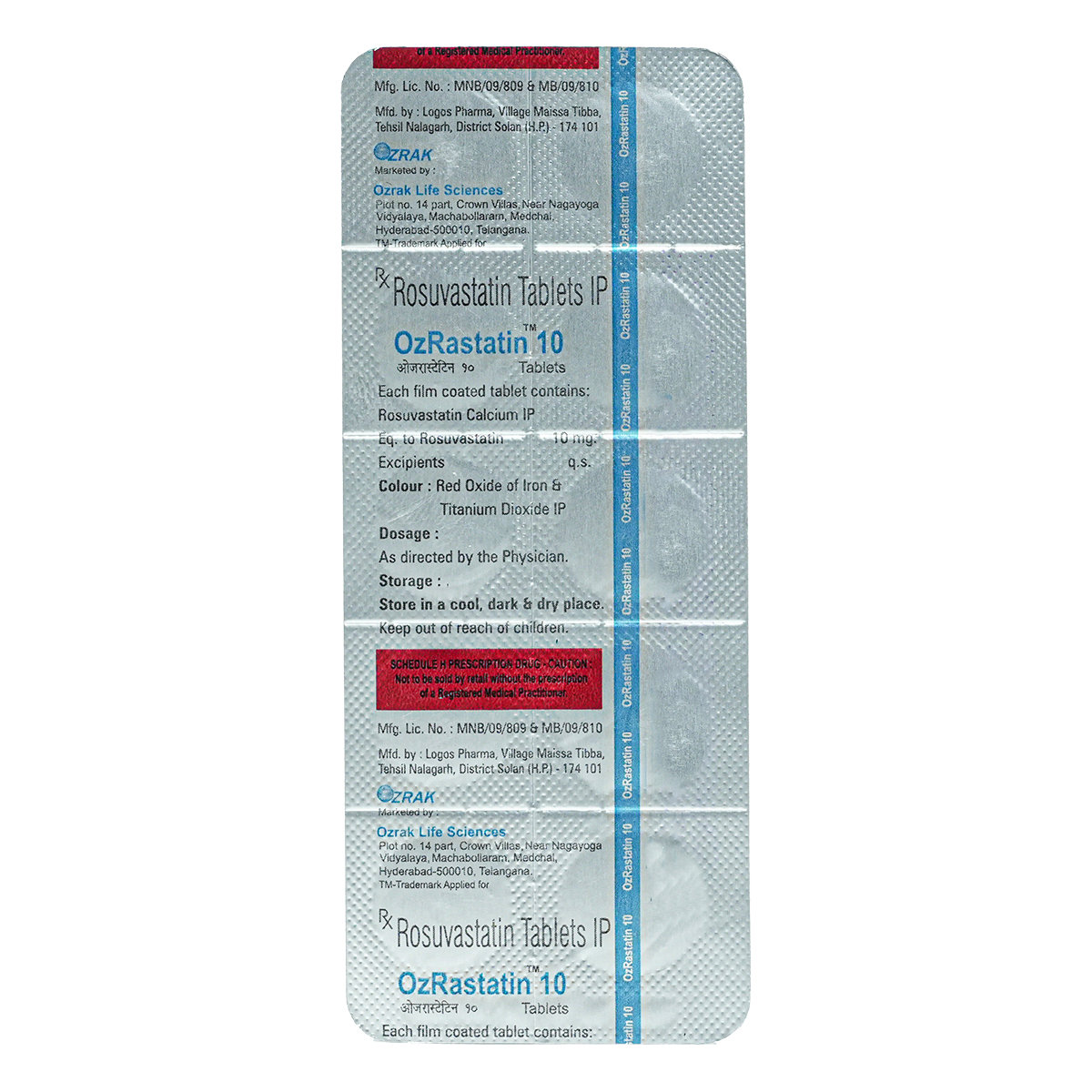 Ozrastatin 10 Tablet 10's, Pack of 10 TABLETS Ozrastatin 10 Tablet 10's, Pack of 10 TABLETS