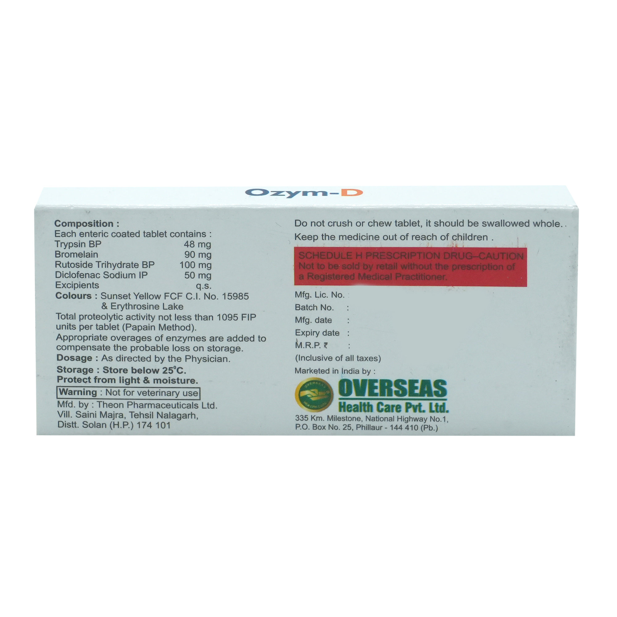 Ozym-D Tablet 10's, Pack of 10 Ozym-D Tablet 10's, Pack of 10