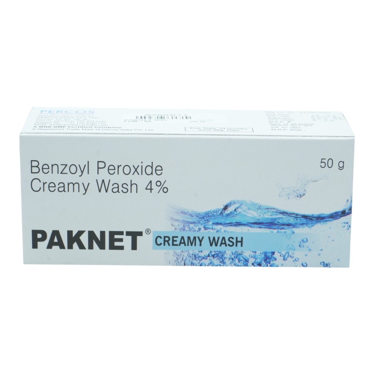 Paknet Creamy Wash 50 gm | Benzoyl Peroxide | For Acne, Pack of 1 CREAM Paknet Creamy Wash 50 gm | Benzoyl Peroxide | For Acne, Pack of 1 CREAM
