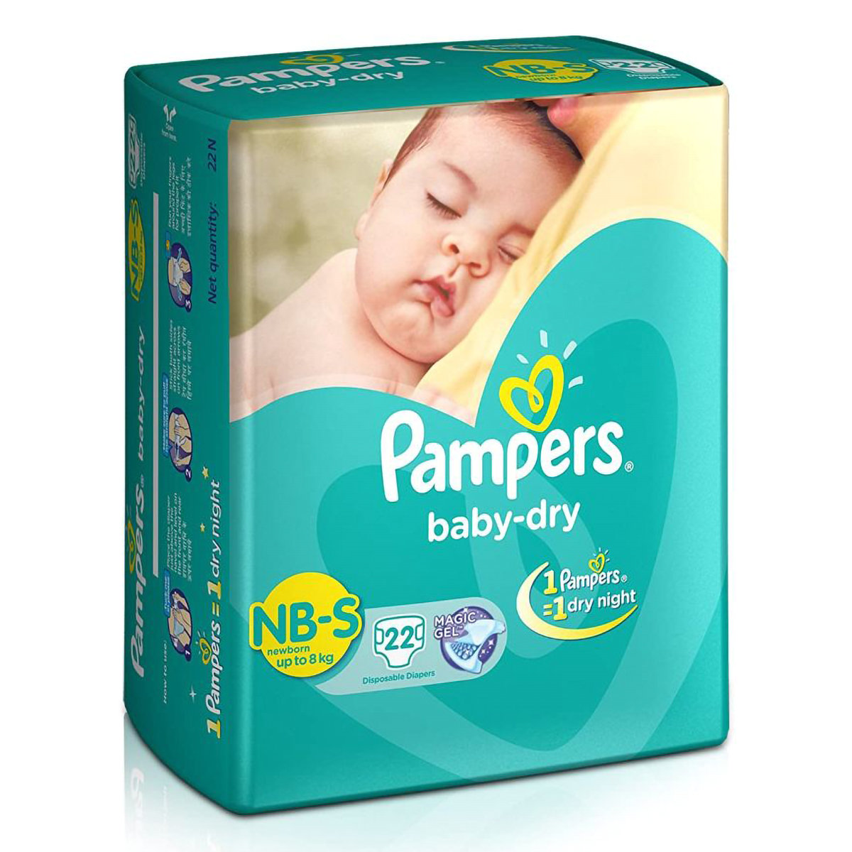 Pampers Baby Dry Diaper Pants New Born-Small, 22 Count, Pack of 1 Pampers Baby Dry Diaper Pants New Born-Small, 22 Count, Pack of 1