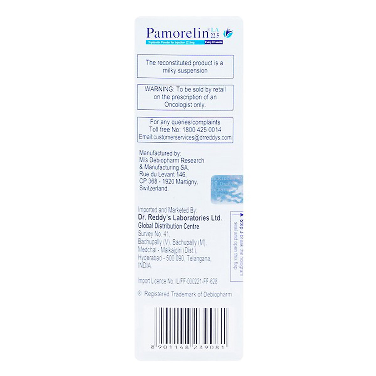 Pamorelin La 22.5Mg Inj, Pack of 1 Injection Pamorelin La 22.5Mg Inj, Pack of 1 Injection