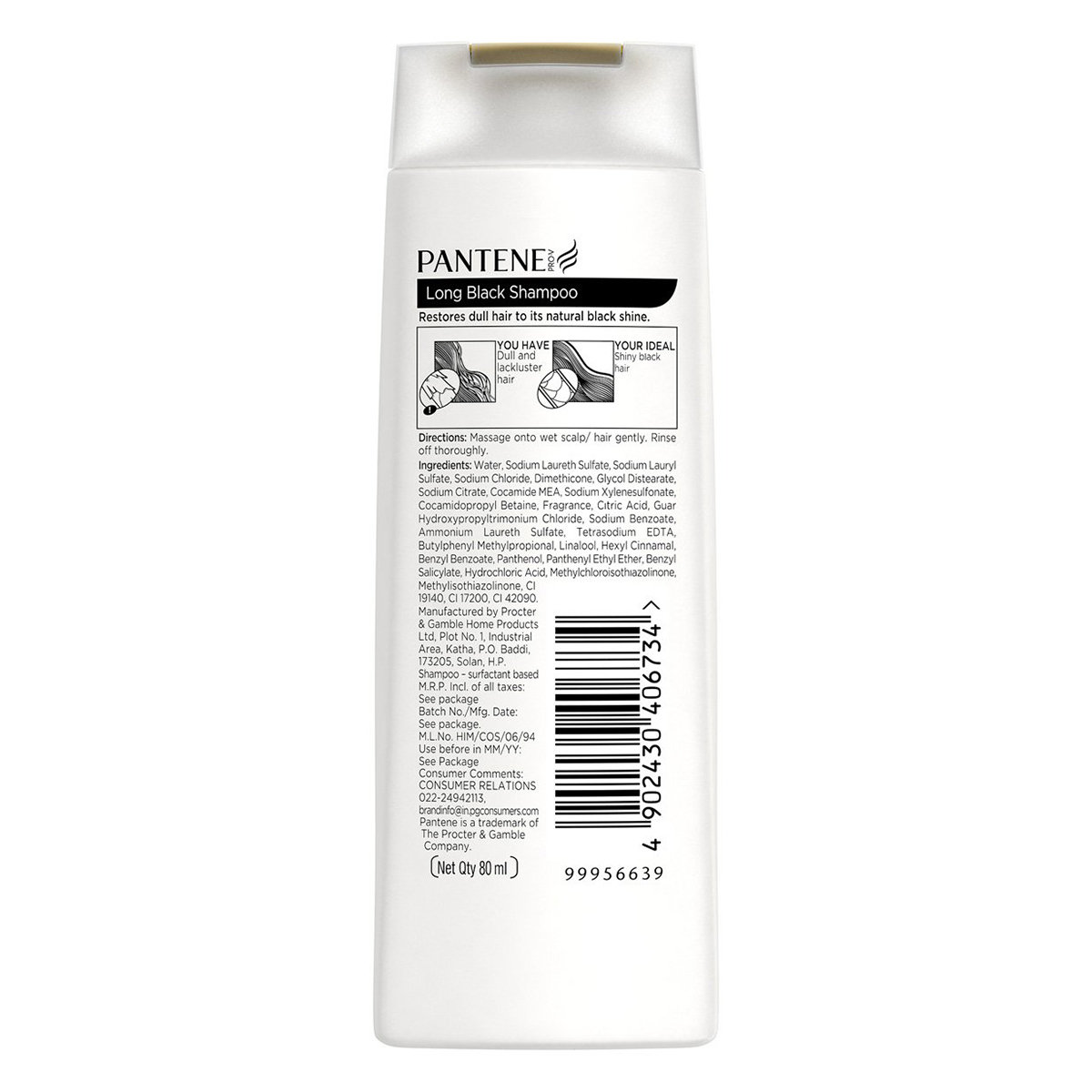 Pantene Pro-V Long Black Shampoo, 80 ml, Pack of 1 Pantene Pro-V Long Black Shampoo, 80 ml, Pack of 1