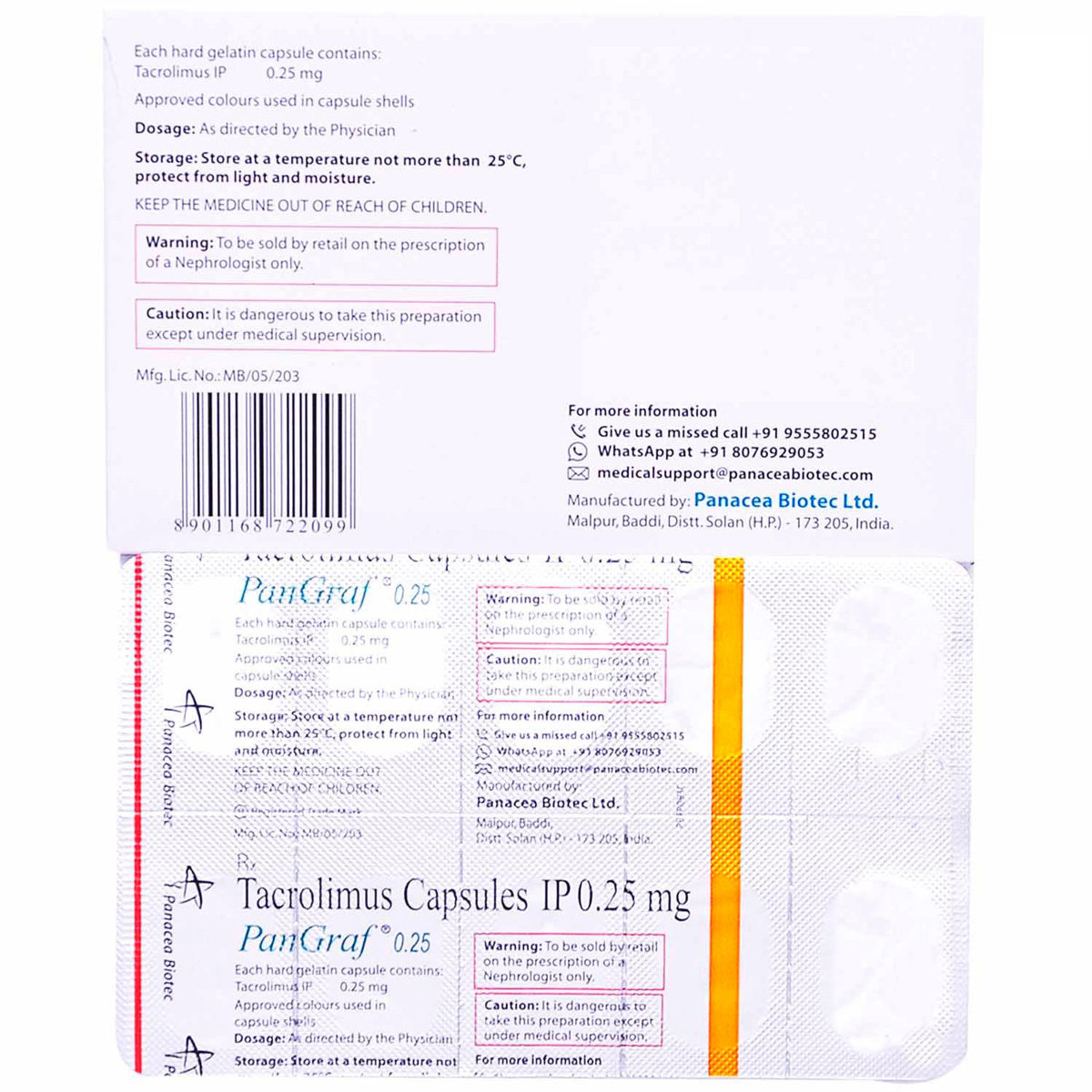 Pangraf 0.25 Capsule 10's, Pack of 10 CAPSULES Pangraf 0.25 Capsule 10's, Pack of 10 CAPSULES