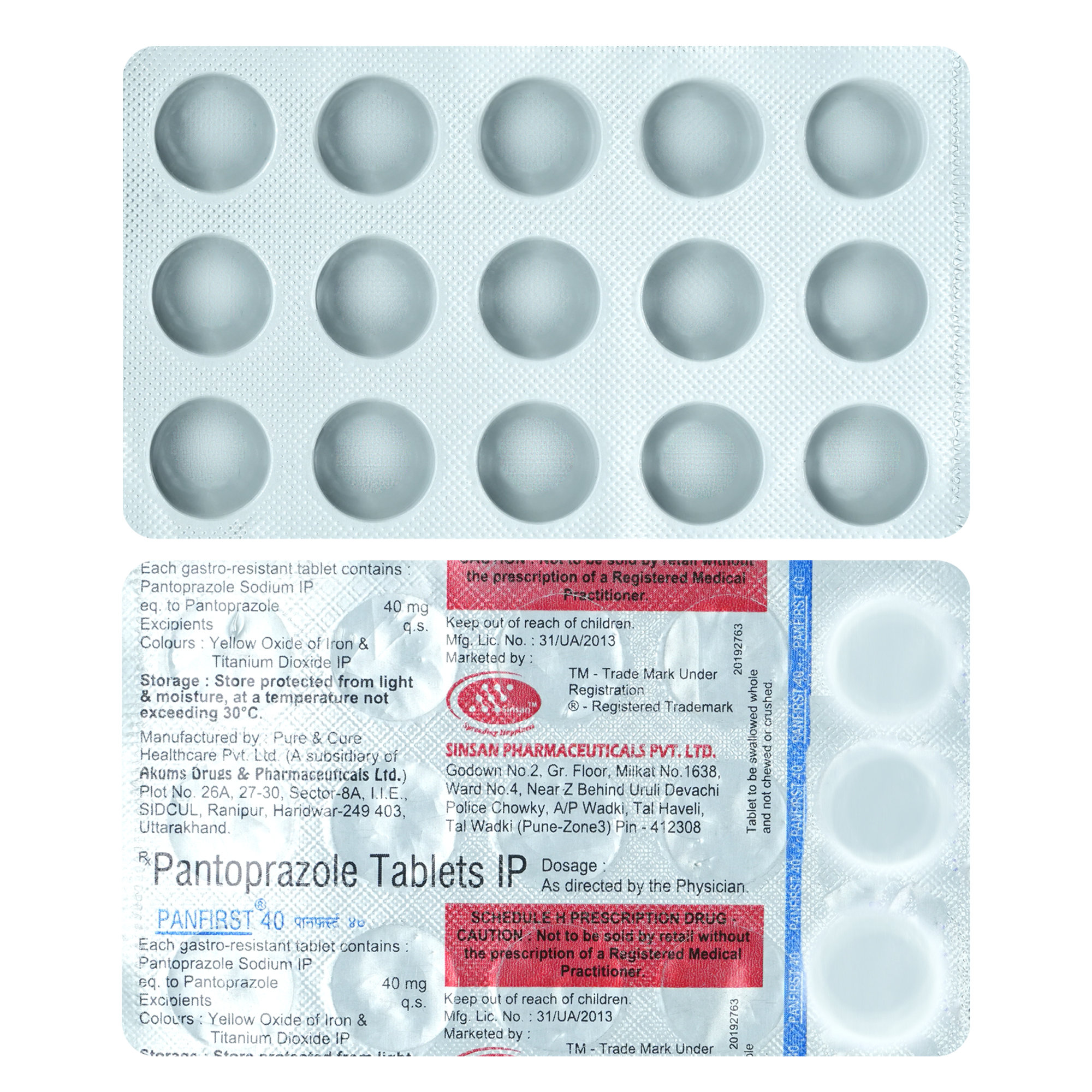 Panfirst 40 mg Tablet 15's, Pack of 15 TabletS Panfirst 40 mg Tablet 15's, Pack of 15 TabletS