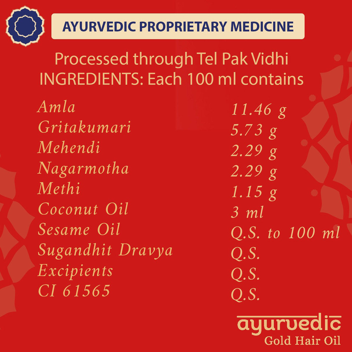 Parachute Advansed Ayurvedic Gold Hair Oil, 200ml, Pack of 1 Parachute Advansed Ayurvedic Gold Hair Oil, 200ml, Pack of 1