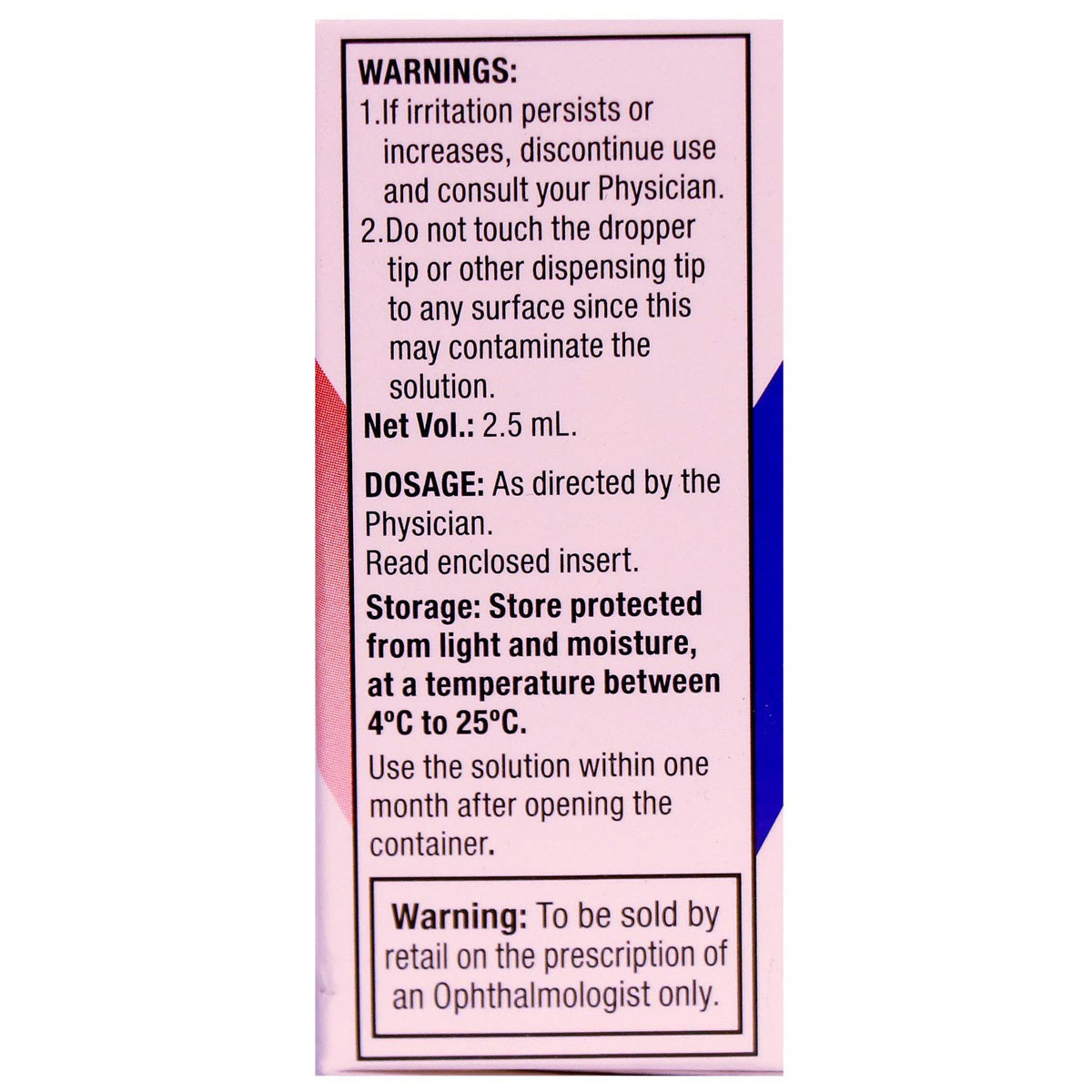 Pataday Ophthalmic Solution 2.5 ml, Pack of 1 OPTHALMIC SOLUTION Pataday Ophthalmic Solution 2.5 ml, Pack of 1 OPTHALMIC SOLUTION