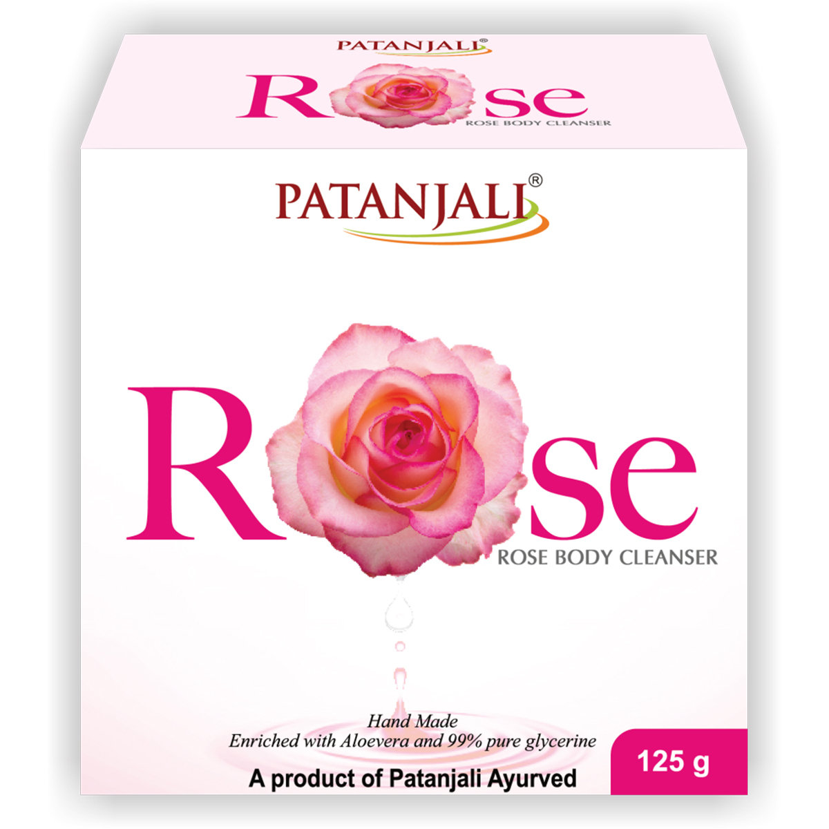Patanjali Rose Body Cleanser Soap 125 gm | Aloe Vera & Pure Glycerine | Rejuvenates, Nourishes & Glorifies Skin | Removes Skin Dryness & Roughness, Pack of 1 Patanjali Rose Body Cleanser Soap 125 gm | Aloe Vera & Pure Glycerine | Rejuvenates, Nourishes & Glorifies Skin | Removes Skin Dryness & Roughness, Pack of 1