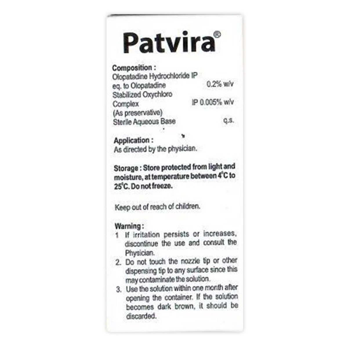 Patvira Eye Drops 3 ml, Pack of 1 Eye Drops Patvira Eye Drops 3 ml, Pack of 1 Eye Drops