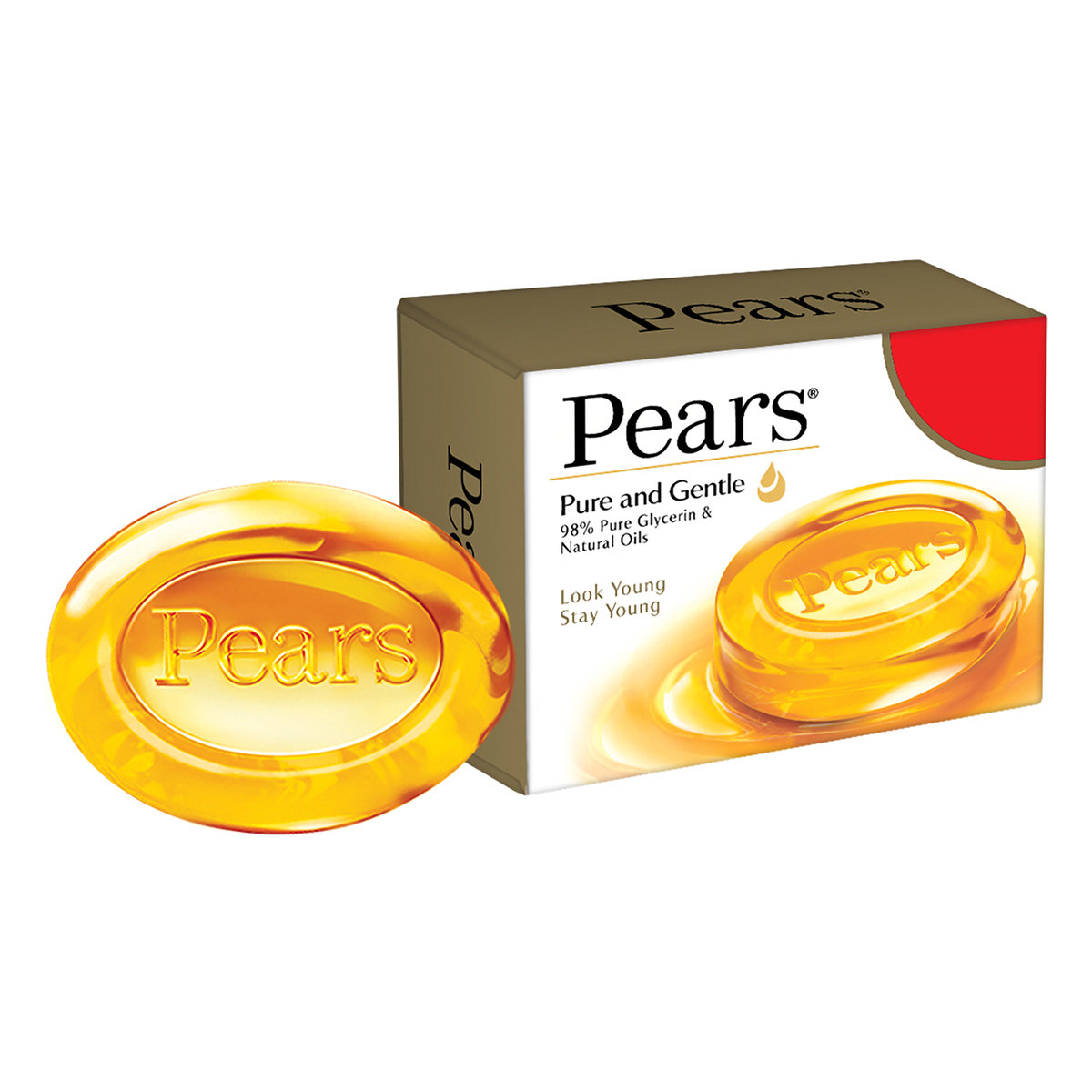 Pears Pure & Gentle Soap 100 gm | 98% Pure Glycerin & Natural Oils | For Glowing Skin | For Men & Women, Pack of 1 Pears Pure & Gentle Soap 100 gm | 98% Pure Glycerin & Natural Oils | For Glowing Skin | For Men & Women, Pack of 1
