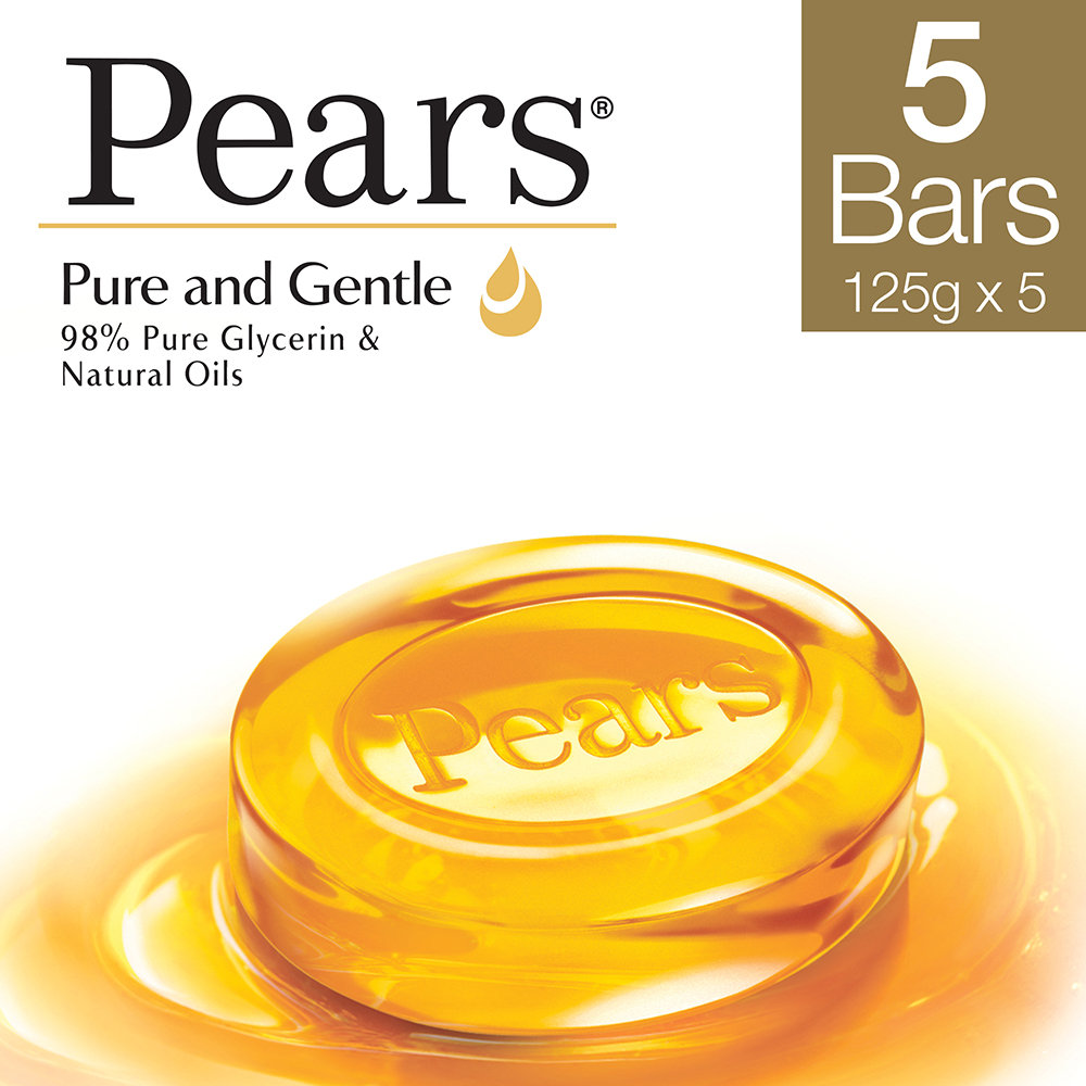 Pears Pure & Gentle Soap, 625 gm (125 gm x 5), Pack of 1 Pears Pure & Gentle Soap, 625 gm (125 gm x 5), Pack of 1