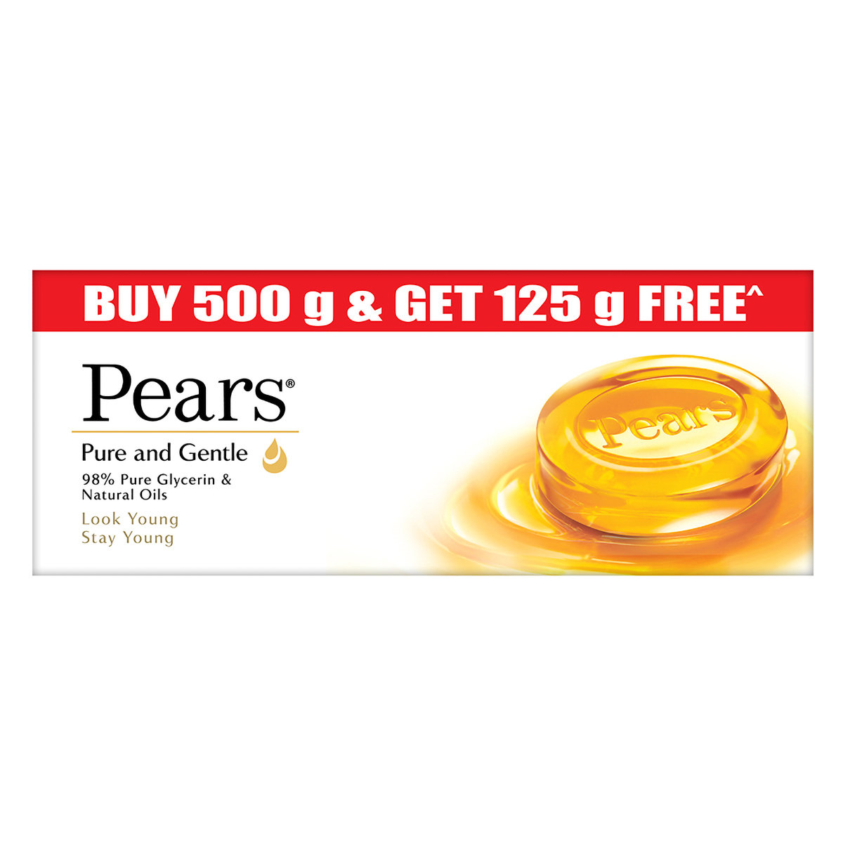 Pears Pure & Gentle Soap, 625 gm (125 gm x 5), Pack of 1 Pears Pure & Gentle Soap, 625 gm (125 gm x 5), Pack of 1