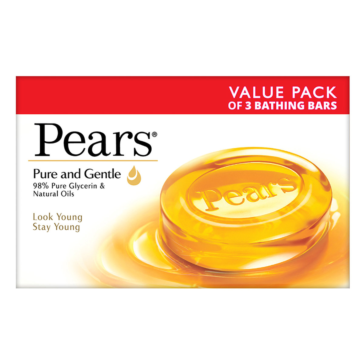 Pears Pure & Gentle Soap, 375 gm (3 x 125 gm), Pack of 1 Pears Pure & Gentle Soap, 375 gm (3 x 125 gm), Pack of 1