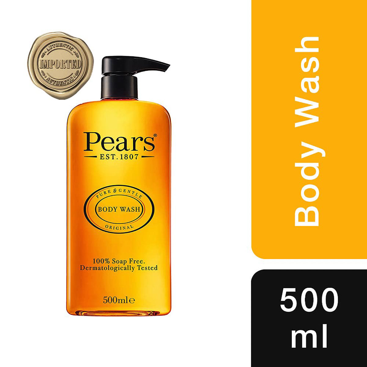 Pears Pure & Gentle Original Body Wash 500 ml | With Natural Oils | Gently Cleanses Skin | Soap Free, Pack of 1 Pears Pure & Gentle Original Body Wash 500 ml | With Natural Oils | Gently Cleanses Skin | Soap Free, Pack of 1