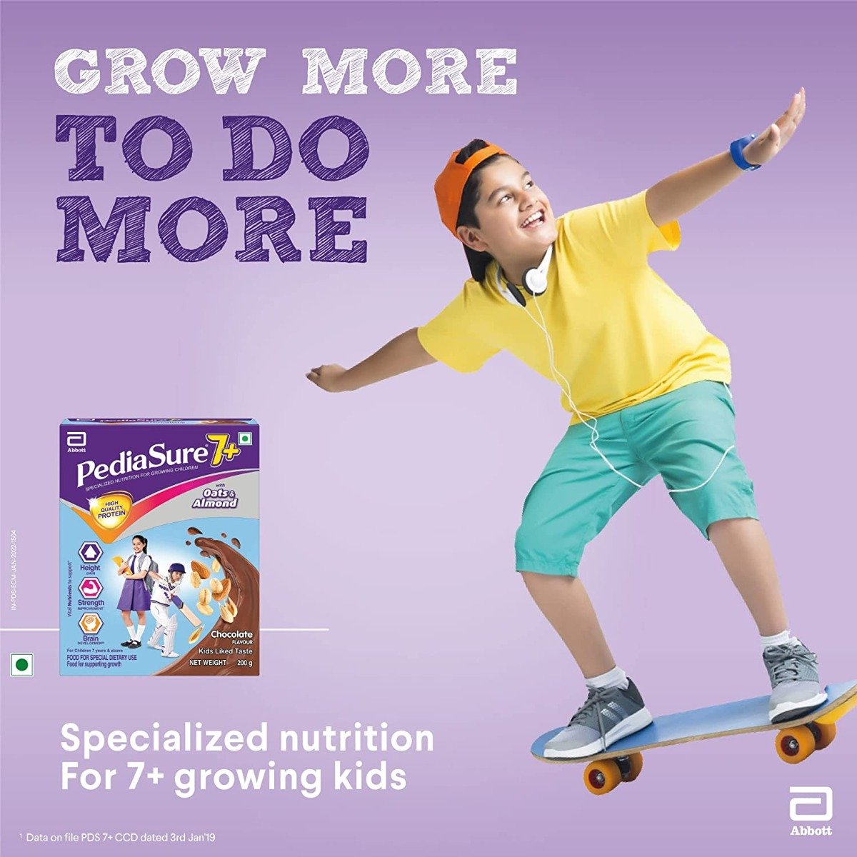 Pediasure 7+ Chocolate Flavour Specialized Nutrition Powder for Growing Children, 200 gm, Pack of 1 Pediasure 7+ Chocolate Flavour Specialized Nutrition Powder for Growing Children, 200 gm, Pack of 1