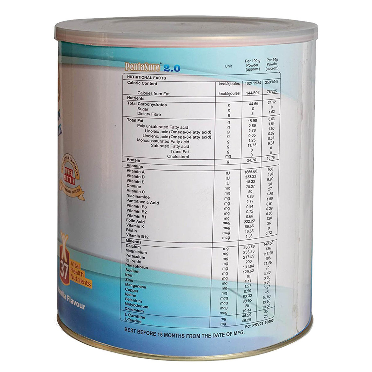 Pentasure 2.0 Vanilla Flavour High Protein Powder, 1 Kg, Pack of 1 Pentasure 2.0 Vanilla Flavour High Protein Powder, 1 Kg, Pack of 1