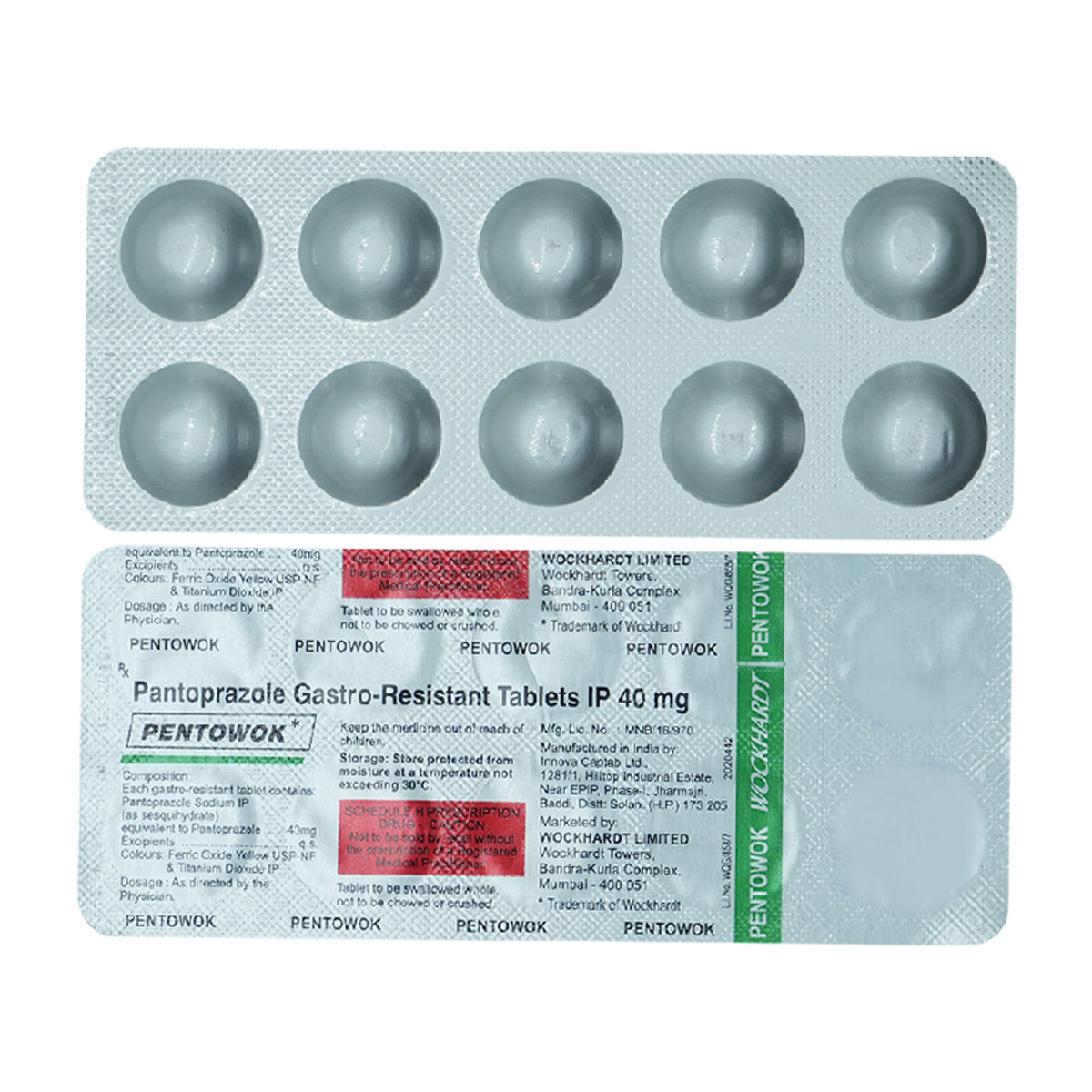 Pentowok 40 mg Tablet 10's, Pack of 10 TabletS Pentowok 40 mg Tablet 10's, Pack of 10 TabletS