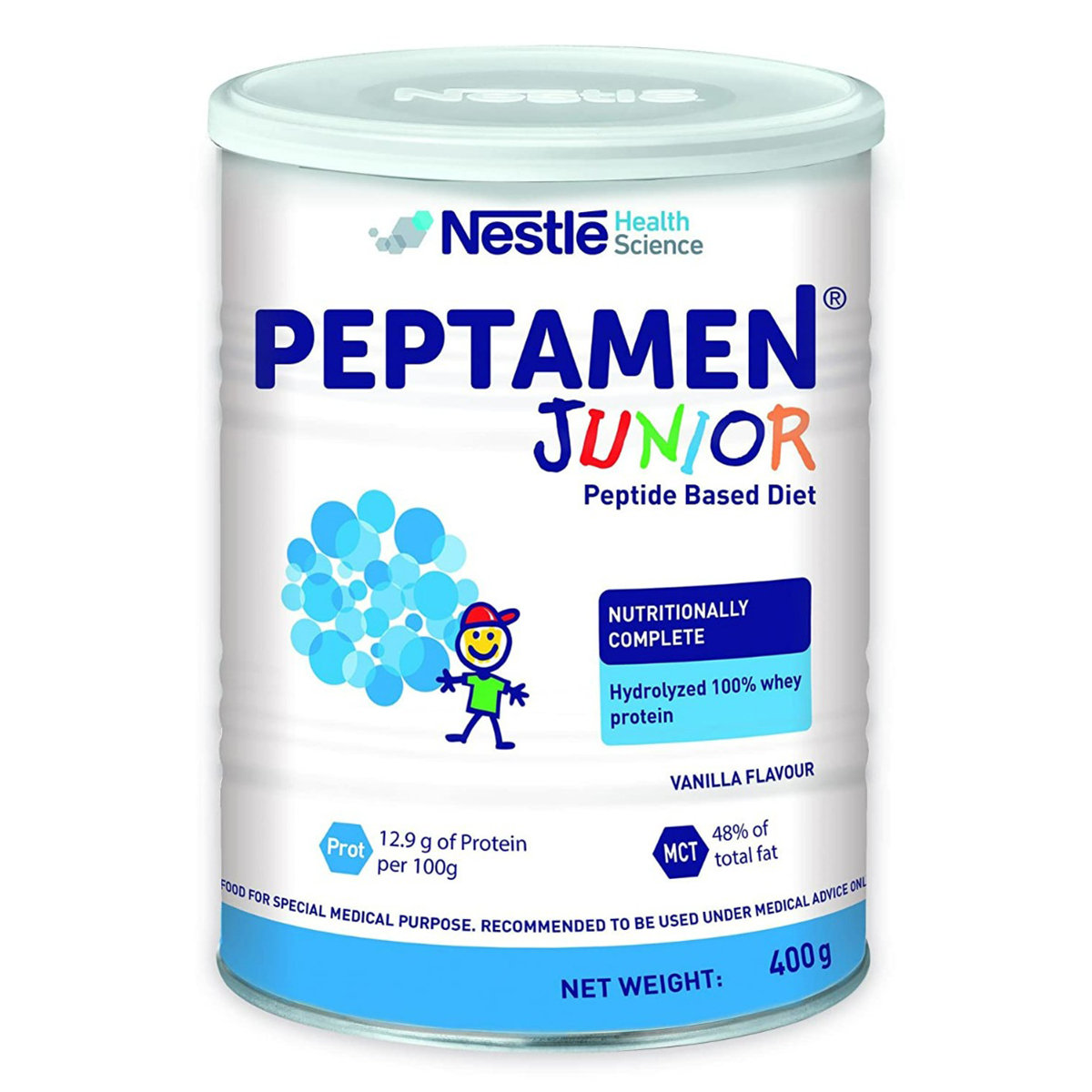 Nestle Peptamen Junior Peptide Based Diet Vanilla Flavour Powder, 400 gm, Pack of 1 Nestle Peptamen Junior Peptide Based Diet Vanilla Flavour Powder, 400 gm, Pack of 1