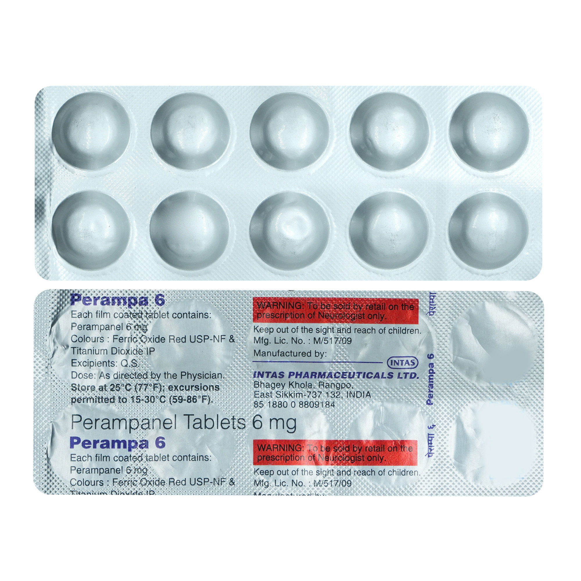 Perampa 6 Tablet 10's, Pack of 10 TABLETS Perampa 6 Tablet 10's, Pack of 10 TABLETS