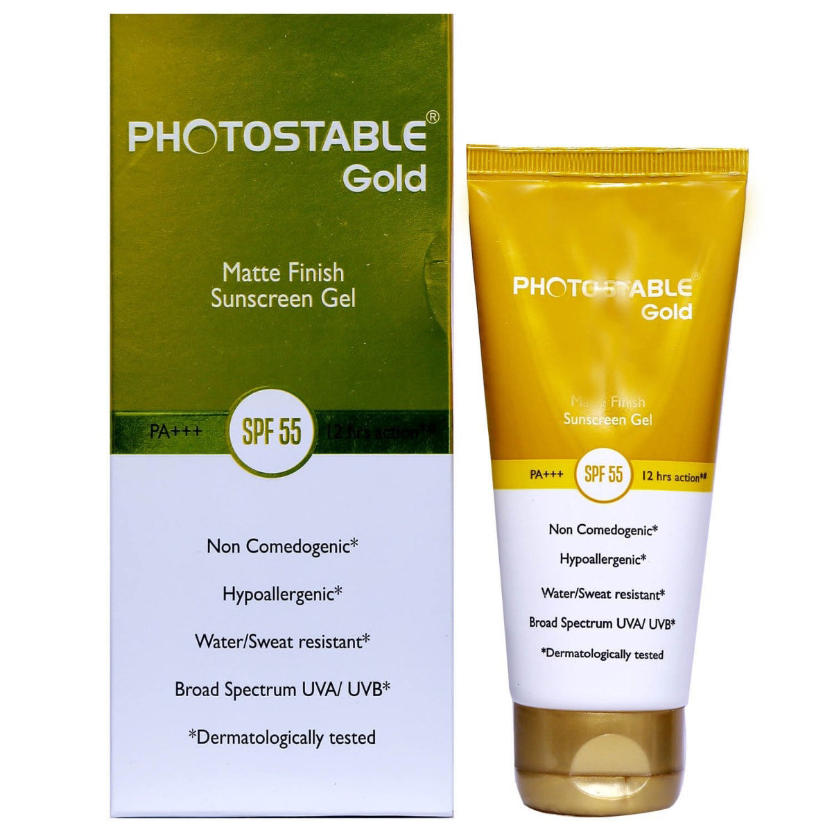 Photostable Gold Spf 55 Matte Finish Sunscreen Gel 50 gm, Pack of 1 Photostable Gold Spf 55 Matte Finish Sunscreen Gel 50 gm, Pack of 1