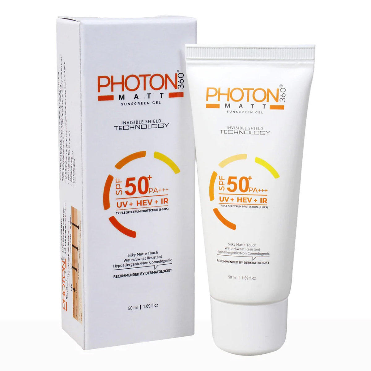 Photon 360 Matte Spf 50+ Pa+++ Sunscreen Gel 50 ml, Pack of 1 Photon 360 Matte Spf 50+ Pa+++ Sunscreen Gel 50 ml, Pack of 1