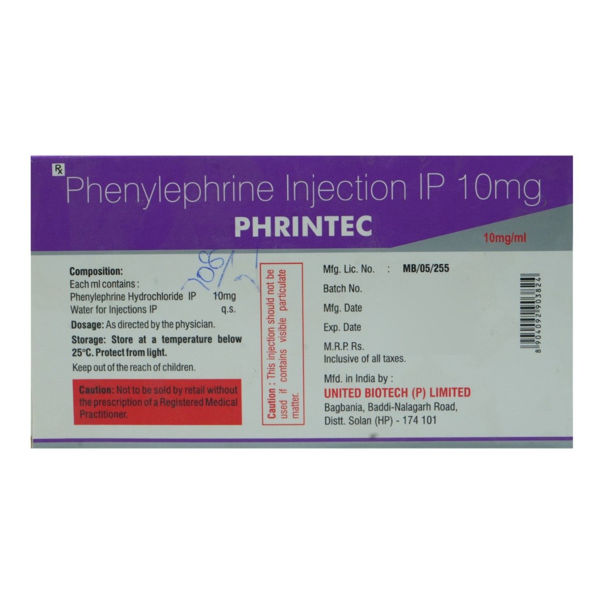 Phrintec 10 mg Injection 1 ml, Pack of 1 INJECTION Phrintec 10 mg Injection 1 ml, Pack of 1 INJECTION