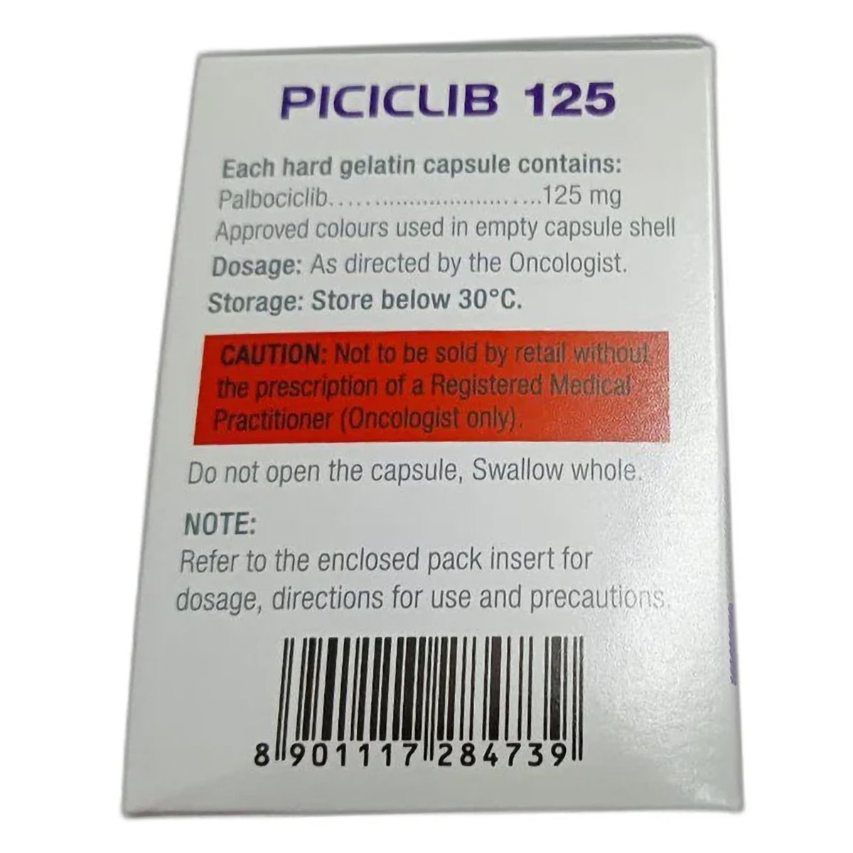 Piciclib 125 Capsule 21's, Pack of 1 CAPSULE Piciclib 125 Capsule 21's, Pack of 1 CAPSULE