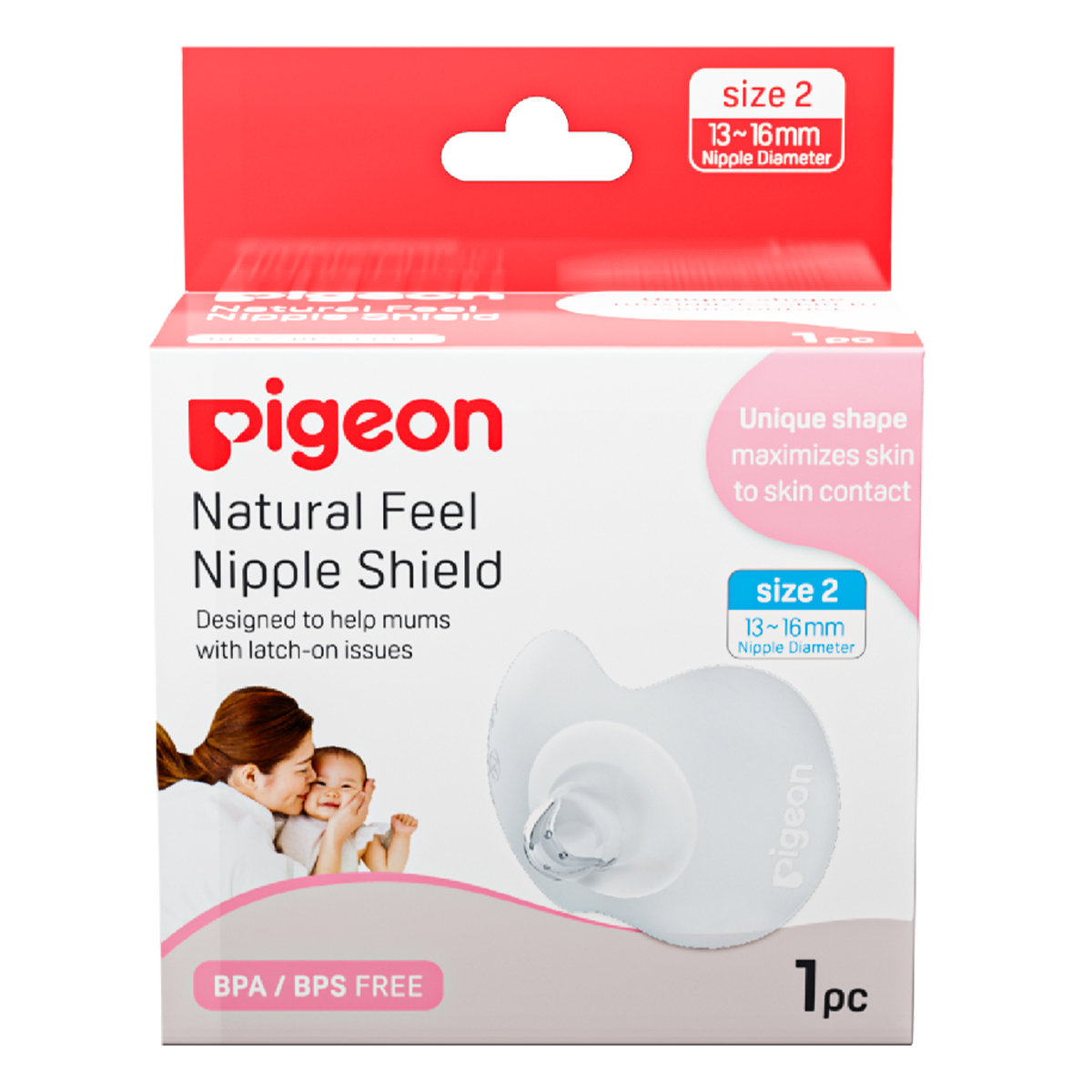 Pigeon Natural Feel Nipple Shield, 1 Count, Pack of 1 Pigeon Natural Feel Nipple Shield, 1 Count, Pack of 1