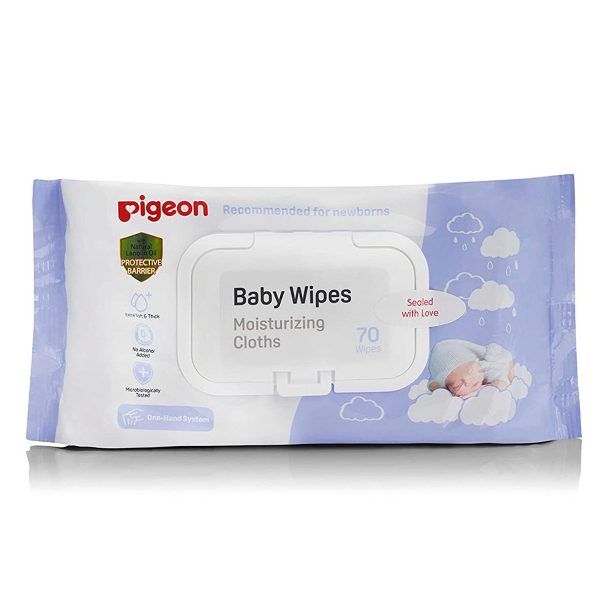 Pigeon Moisturizing Baby Wipes, 70 Count, Pack of 1 Pigeon Moisturizing Baby Wipes, 70 Count, Pack of 1