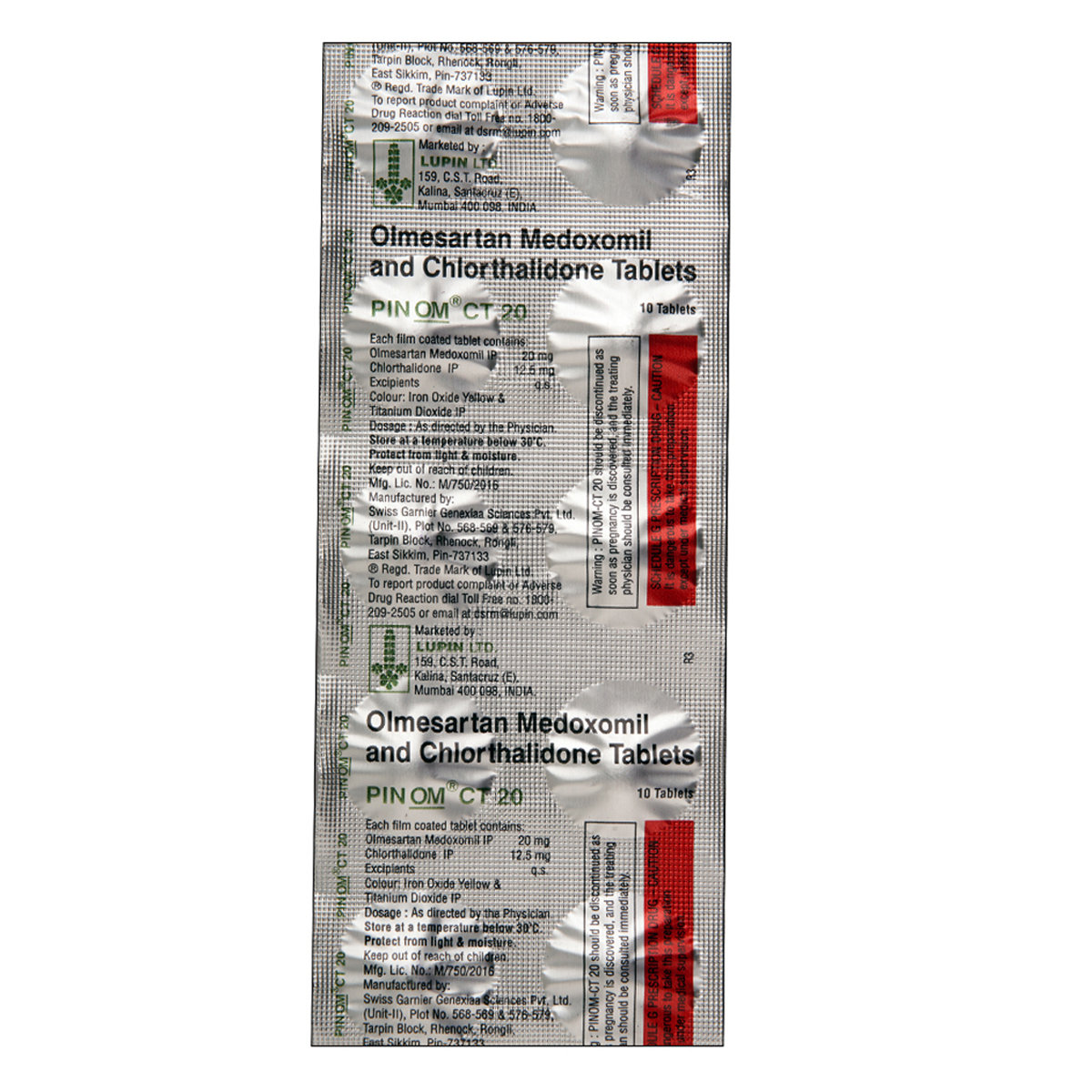 Pinom CT 20 Tablet 10's, Pack of 10 TabletS Pinom CT 20 Tablet 10's, Pack of 10 TabletS