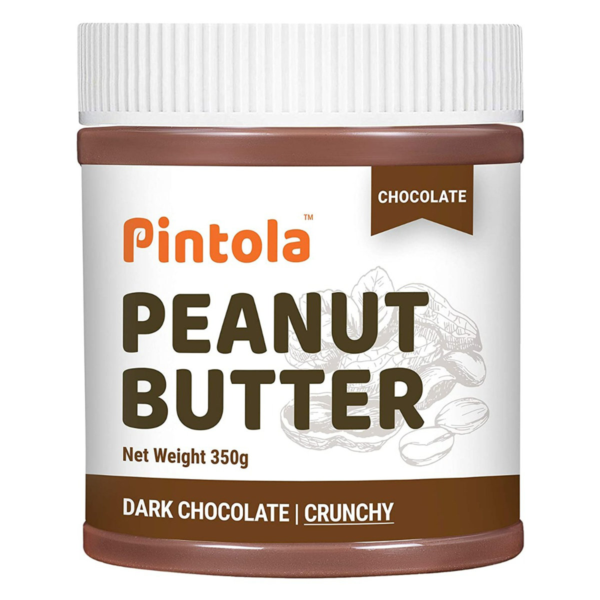 Pintola Dark Chocolate Crunchy Peanut Butter, 350 gm, Pack of 1 Pintola Dark Chocolate Crunchy Peanut Butter, 350 gm, Pack of 1
