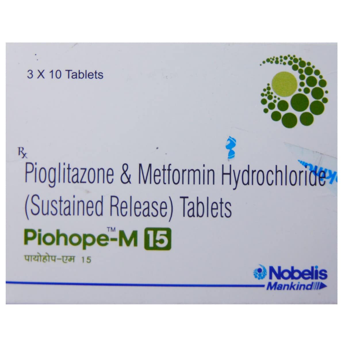 Piohope-M 15/500 mg Tablet 10's, Pack of 10 Piohope-M 15/500 mg Tablet 10's, Pack of 10